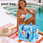 LEDAOU Large Beach Tote Bag Women Waterproof Sandproof Zipper Beach Tote Bag - Image 5