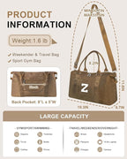 Birthday Graduation Gifts for Daughter, Initial Travel Duffel Bag Sports Gym - Image 2