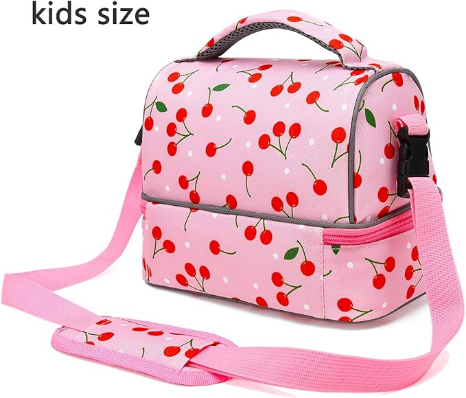 FlowFly Kids Double Decker Cooler Insulated Lunch Bag Large Tote - Image 6