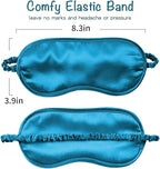 Breathable Silk Sleep Mask Blindfold, Elastic Blackout Eye Cover Headband - Image 6