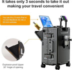 Zipperless Luggage, Polycarbonate Aluminum Hard Shell, Expandable Carry-On - Image 8