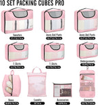 Veken 10 Set Packing Cubes for Travel Essential, Suitcase Organizer Bags in 4 - Image 2