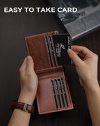 Swallowmall Mens Wallet Rfid Blocking Leather Wallet - Image 5
