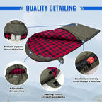 0 Degree Sleeping Bag Cotton Flannel Winter Cold Weather - Image 4