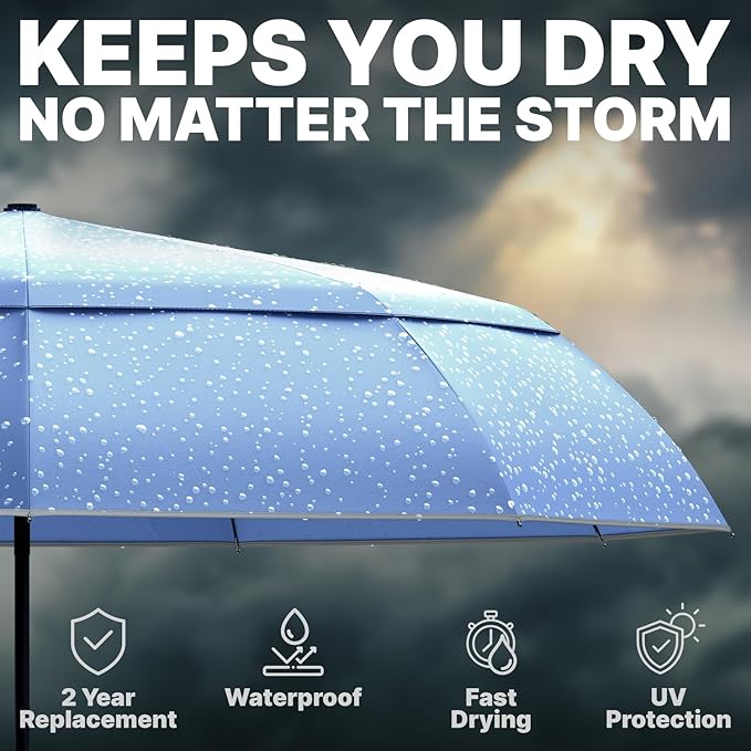 Royal Walk Windproof Folding Travel Umbrella Compact and Strong Luxurious Real - Image 7