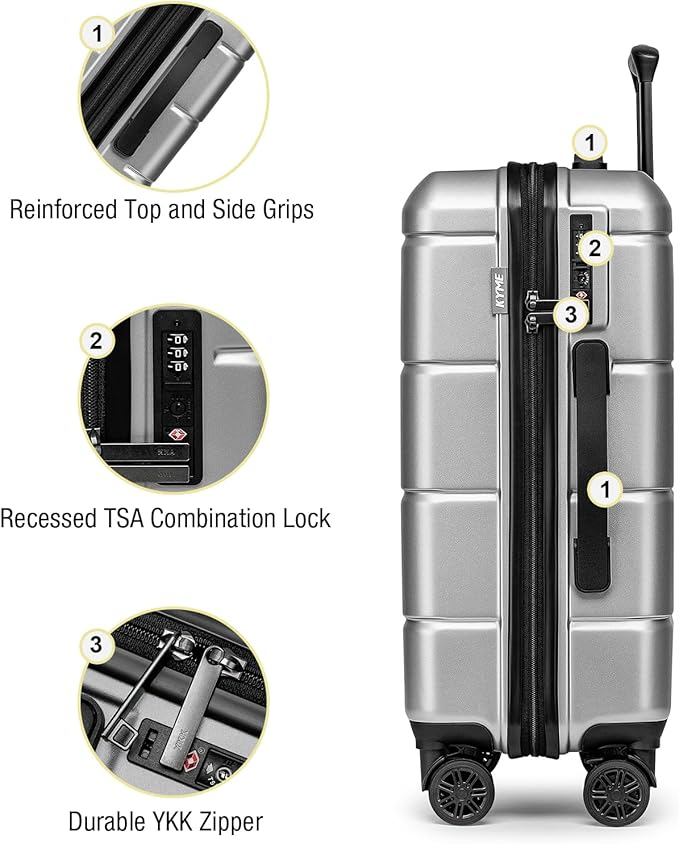 KYME Suitcases with Wheels Hardshell 26 Inch Luggage with TSA Lock Durable - Image 5