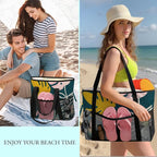 8-Pocket Waterproof Tote for Women -Sandproof Beach Bag - Image 5