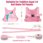 Toddler Leash-Baby Walking Safty Harness and Child Anti Lost Wrist Link - Image 2