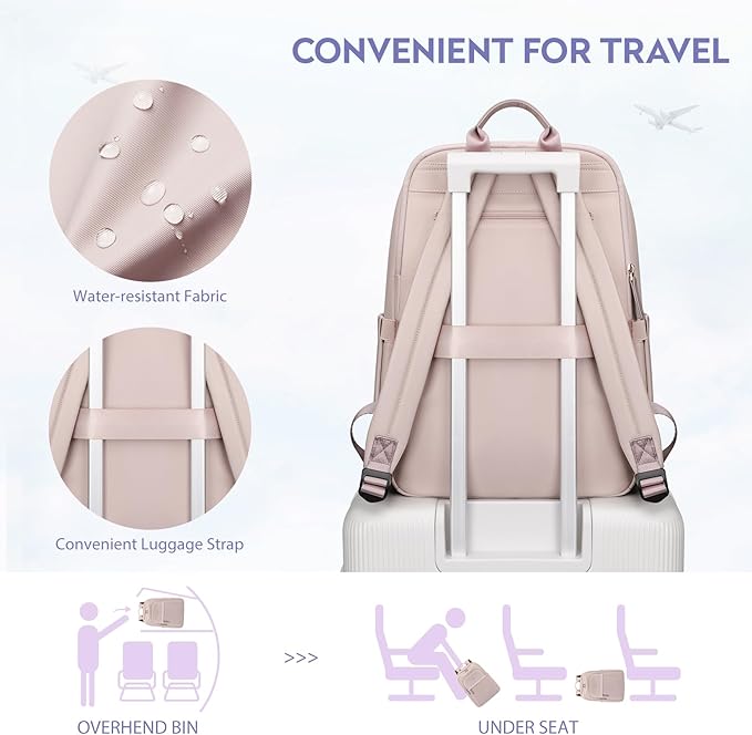 Hiking Travel Backpack for Women Casual Business Weekender Multilayer Laptop Bag - Image 8