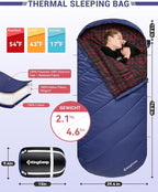 KingCamp Sleeping Bag for Adults, Cold Weather & Warm Extra Wide Big & Tall XL - Image 3