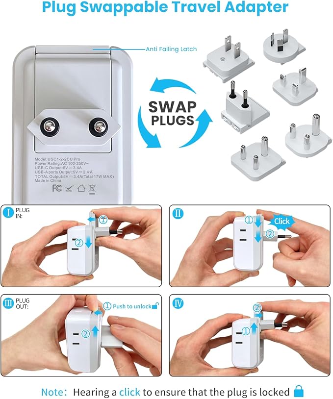 VINTAR Universal Travel Adapter Kit, International Power Adapter - Image 2