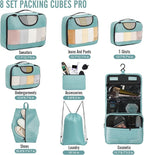 Veken 8 Set Packing Cubes for Travel Essentials, Suitcase Organizer Bags in 4 - Image 2