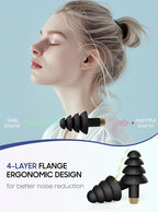 Ear Plugs for Airplane Pressure Relief, 2 Pairs Adults Soft Silicone Reusable - Image 3