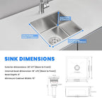 POPFLY 20×17 Inch Undermount Kitchen Sink, Small Wet Bar Prep Sink, 18 Gauge - Image 7