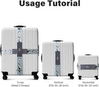 Luggage Straps for Suitcases, Adjustable Luggage Elastic Belt, Travel - Image 3