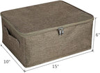 ANMINY Storage Bins with Zipper Lids 13 Qt Lidded Fabric Storage Boxes Baskets - Image 3