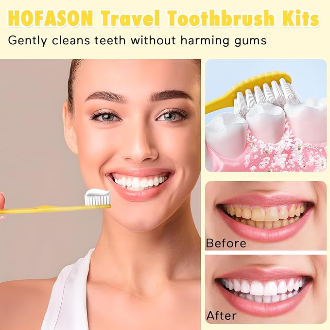 HOFASON Disposable Toothbrushes Pack of 50, Nursing Home - Image 7