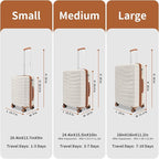 Lightweight Luggage with Spinner Wheels & YKK Zipper, 3-Piece Suitcase ABS+PC - Image 2