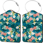 2 Pcs Floral Luggage Tag for Suitcases by Unknown