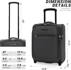 Verage Under Seat Luggage with Wheels, Softside Expanable Small Suitcase Carry - Image 2