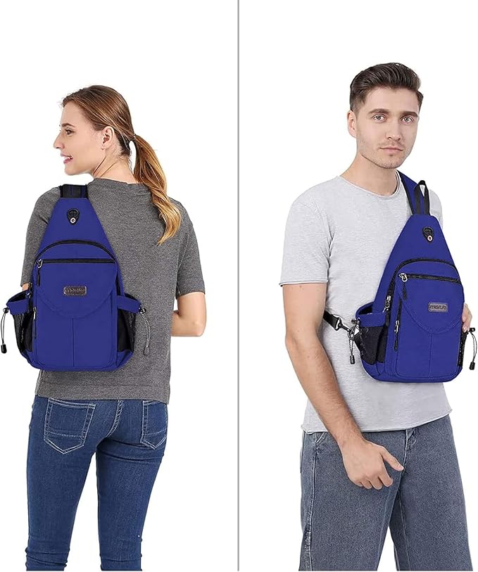 MOSISO Sling Backpack, Canvas Crossbody Hiking Daypack Bag - Image 6
