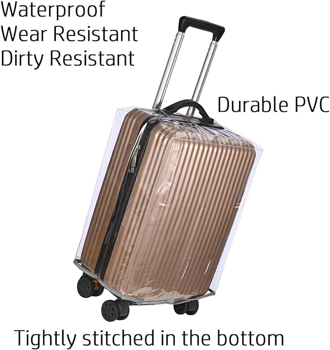Clear PVC Suitcase Cover Protectors- Thickened Waterproof Luggage Covers - Image 4