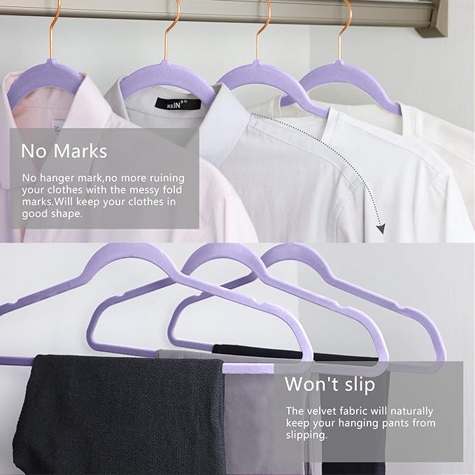 MIZGI Premium Velvet Hangers Heavy Duty - Image 4