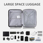 20 Inch Lightweight Expandable Carry On Luggage, PC Hardside Suitcase - Image 4