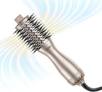 TYMO 2.0 Hair Blow Dryer Brush - Blowout Hot Air Brush, One Step Volumizer, Upgraded 2 Inch Barrel Roller Curling Styler, 3X Faster Drying, 0.6 lb Lightweight, Straightener Curling in One, Gold