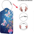 2 Pcs Beautiful Blue Luggage Tags - Image 3