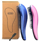 WYNK Hair Brush Detangler for Adults & Kids，Detangling Comb Hair Styling Tools & Appliances for Natural/Wavy/Curly/Coily/Wet/Dry/Oil/Thick/Straight/Long Hair(2Pack Blue Drops & Gradient Shell)