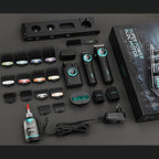 VGR 3 in 1 Professional Barber Clippers Set of Hair Clipper Trimmer Foil Shaver, Cordless Haircut Kit with Upgraded Powerful Motor, Integrated Charging Station, LED Display, Storage Box, Black