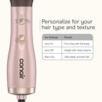 Infiniti PRO CONAIR 2" Frizz Free Round Air Brush, Hot Brush with Titanium Ceramic Technology, Ionic Control, and Detangling Bristles for Gentle Drying and Added Shine, Rose Gold
