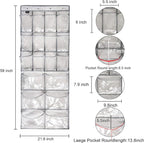 Extra Large Hanging Crystal Clear Over Door Shoe Organizer, Closet Shoe Rack - Image 3