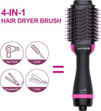 Blow Dryer Brush in One and Styler Volumizer Professional 4 in 1 Hot Negative Ion Anti-Frizz Blowout Hair Dryer Brush for Mothers Day Gifts for Mom