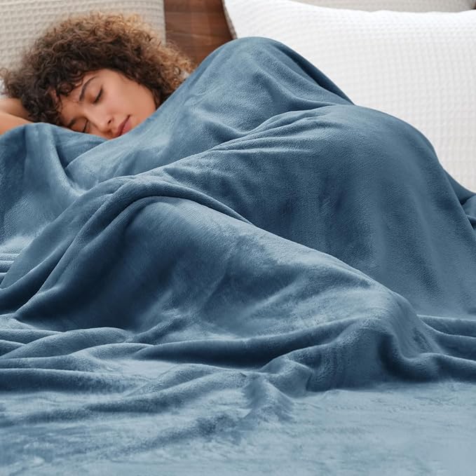 PHF Ultra Soft Fleece Blanket King Size, No Shed No Pilling Luxury Plush Cozy - Image 2