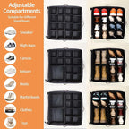 2 Pack Shoe Organizer for Closet, Fits up to 32 Pairs, Adjustable Dividers for - Image 3