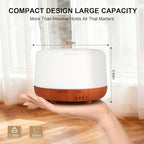 300ML Essential Oil Diffuser, Small Aromatherapy Diffuser with Remote, 7-Color LED Light, 4 Timer Settings, Safe Auto-Off, for Bedroom, Desk, Home Office
