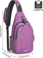 G4Free Sling Bag RFID Blocking Sling Backpack Crossbody Chest Bag Daypack - Image 4