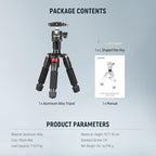 NEEWER Portable Desktop Mini Tripod Aluminum Alloy 20''/ 50cm Desk Tripod - Image 10