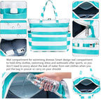 Beach Pool Bags Tote for Women Ladies Large Gym Tote Carry On Bag - Image 6