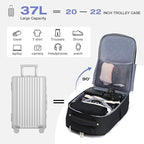 Rolling Backpack for Adults, 17 Inch Waterproof Underseat Carry On Luggage - Image 2