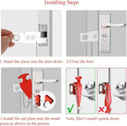 Portable Door Lock for Hotel Home Apartment, Door Blocker Security No Drill - Image 4