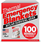 Mart Cobra Emergency Blanket 100-Pack | Reflective Thermal Blanket | Survival by MartCobra