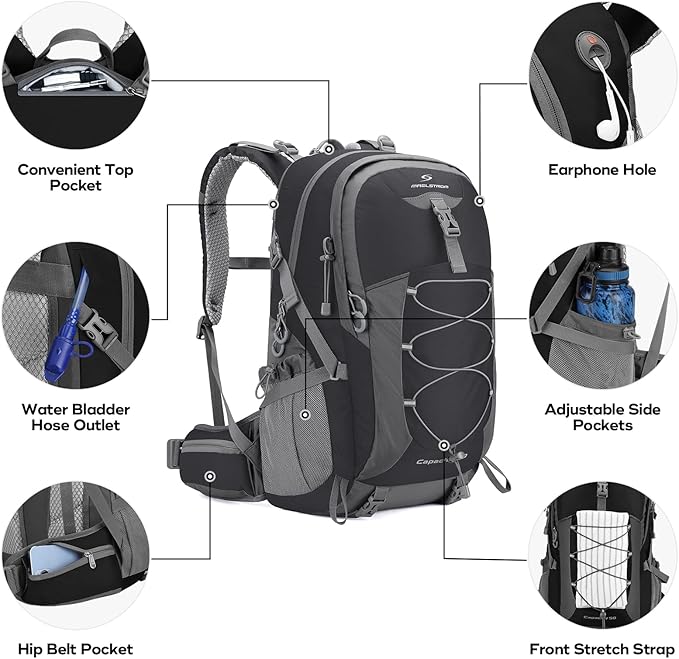Maelstrom Hiking Backpack, Camping Backpack, 50L Waterproof Hiking Daypack - Image 4