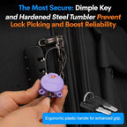 Forge TSA Approved Luggage Locks Ultra-Secure Dimple Key Locks, Cable Lock - Image 2