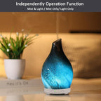 Essential Oil Diffuser 120ML, Glass Aromatherapy Diffuser with 4 Timer Settings & 7 Color Changing Lights, Auto Shut-Off, Ultra Quiet Oil Diffuser for Home, Office, Yoga, Spa and Sleeping