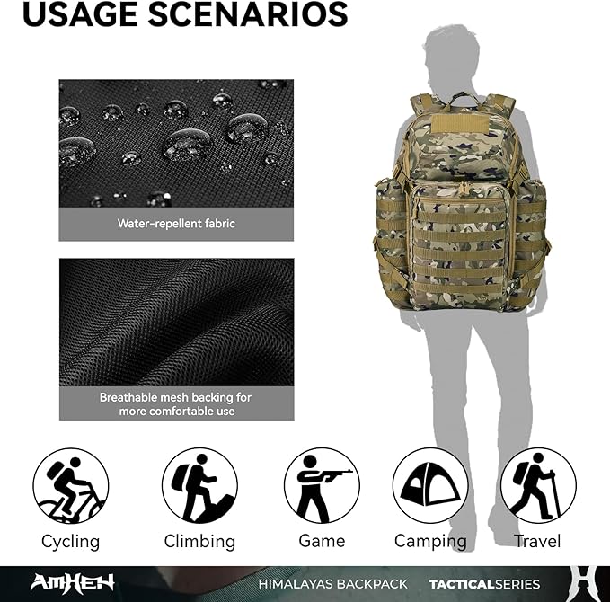 52L Tactical Backpack Military Molle Assault Pack - Image 5