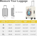 ANNA QUEEN Travel Around the World Luggage Cover, Colorful Landmark Suitcase - Image 4