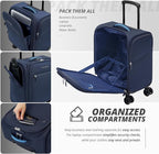 Verage Under Seat Luggage with Wheels, Softside Small Suitcase Spinner Carry On - Image 4